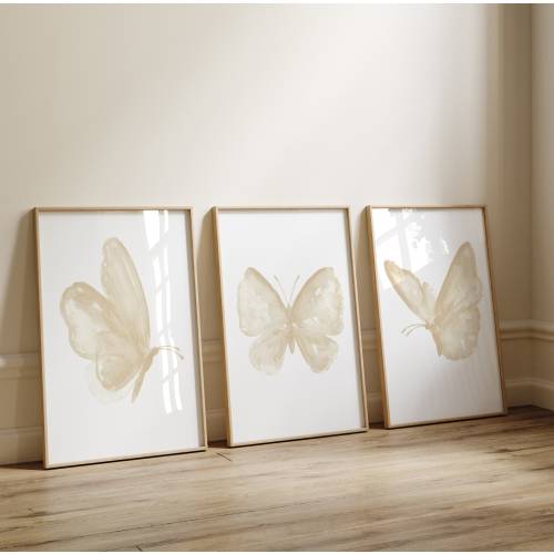 Butterfly Print set 3, Butterfly Print Wall Art, Butterflies Nursery Art Print, Playroom Kids Wall Decor