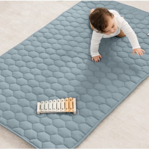 Play Mat with Non-Slip Bottom in Pacific Blue – Comfy Cubs