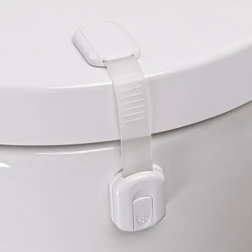 2-Pack Toilet Locks Baby Proof - Toilet Seat Locks for Toddlers with Adhesive - Toilet Latches Child Safety - No Tools Required