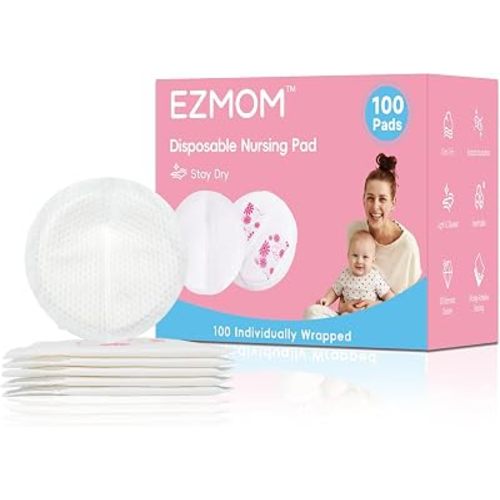 Disposable Nursing Pads, Super Absorbent, Breathable, Comfortable 3D Design (100 PCS)