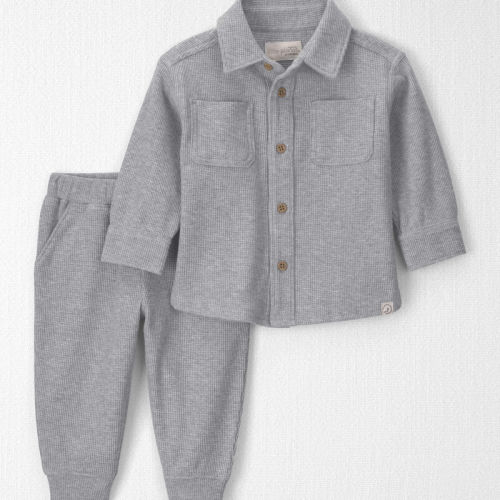 Baby Boy 2-Piece Organic Cotton Waffle Knit Top & Pant Set | Carter’s Oshkosh Canada