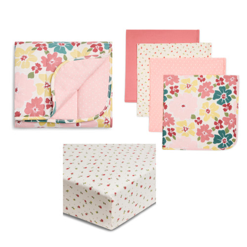 Small Story Organic Cotton Nursery Gift Set - Sweet Floral