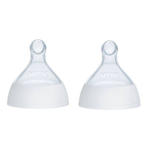 NUK Smooth Flo Anti-Colic Baby Bottle Nipples - 2pk