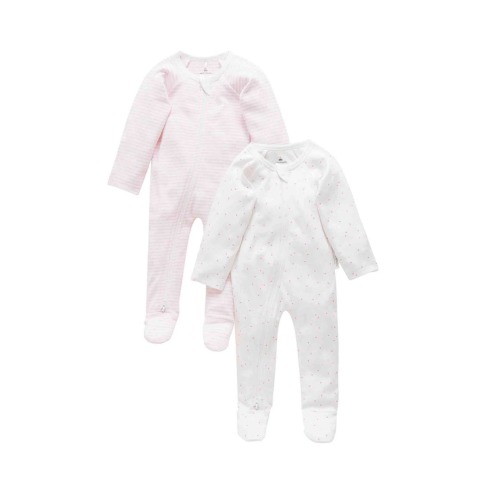 2 Pack Zip Footie, 0-3M
