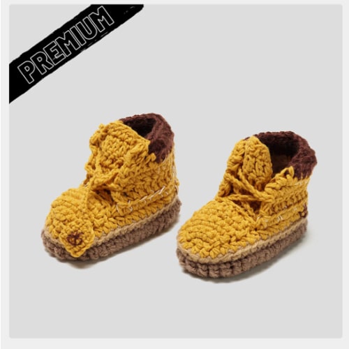 Baby Crochet IB-Wheat Boots (Soft felt non-slip bottom) – ItzzyBitzzy