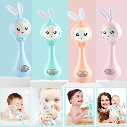 Limei Baby Rattles 0-6 Months Musical Toys Light Up Toys Baby Rattle Baby Toys 0-6 Months Rattle Newborn Infant Toddlers Girl Boy (Pink)