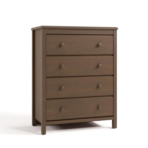 Storkcraft Alpine 4 Drawer Dresser (Hazelnut) – GREENGUARD Gold Certified, Kids Storage Organizer, Modern 4 Drawer Chest for Bedroom, Must-Have Nursery Storage