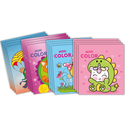 Mini Color 16 Book multi-pack: Uni-Dino, Chick, Kitten, and Baby Bear Chute, 16 count