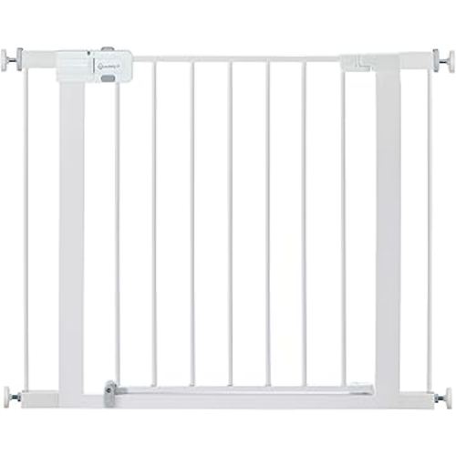 Safety 1st Easy Install Walk Thru Baby Gate for Doorway With Door, Dog Gates, Fits 29"-38", Easy Install 28" Tall, White