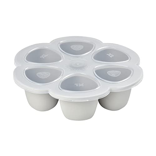 Beaba Multiportions Silicone Baby Food Storage Container, Baby Food Containers, Food Storage Container, Snack Containers, Baby Essentials, Oven and Freezer Safe, 5 oz, Cloud