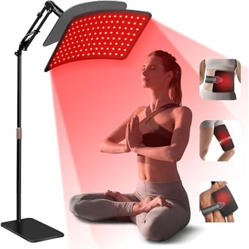 INTEO Red Light Therapy for Body and Face, 2-in-1 Red Light Therapy with Detachable Design, Infrared Light Therapy Lamp 660nm 850nm for Body at Home with Protective Glasses, Elastic Strap