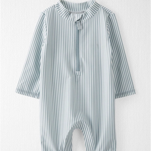 Baby Boy Recycled Long-Sleeve Rashguard Swimsuit in Stripes - Little Planet | Carter's