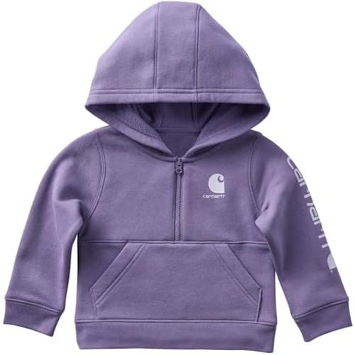 Carhartt Baby Girls Half-Zip Logo Sweatshirt
