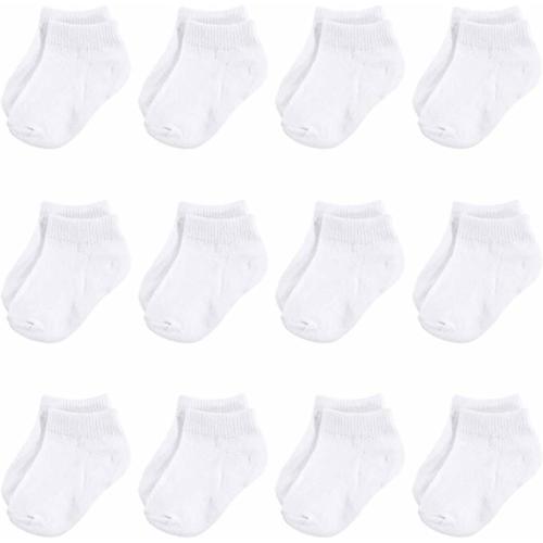 Touched by Nature Baby Organic Cotton Socks - White No Show