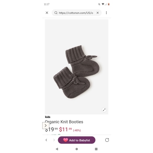 Organic Knit Booties