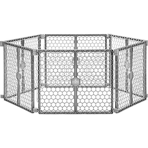 Regalo Plastic 192-Inch Super Wide Adjustable Baby Gate and Play Yard, 4-in-1, Bonus Kit, Includes 4 Pack of Wall Mounts