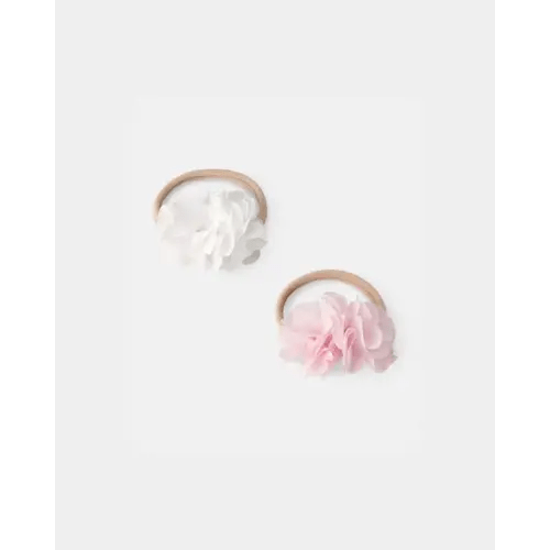 Baby Girl 2-Pack Flower Head Wraps - Pink/White - OshKosh B'gosh | Carter's