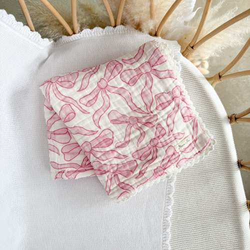 Heritage Muslin Blanket - Darling Bows
