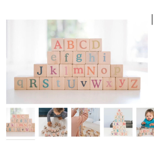 Boho Color Alphabet Blocks by Bannor Toys