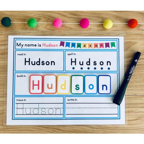 Name Recognition Name Practice Learning Page