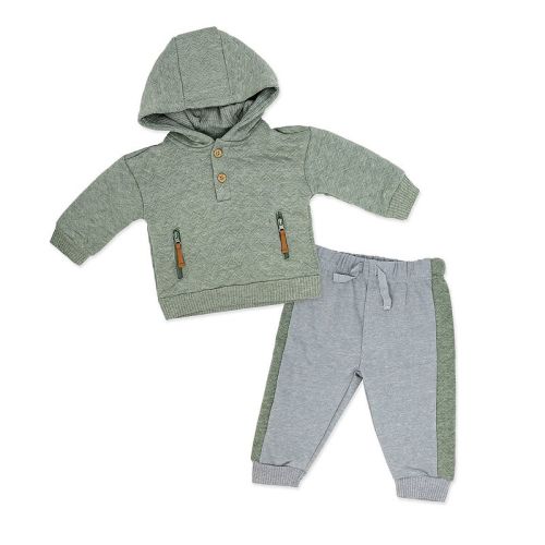 Baby Boys 2 Piece Quilted Jogger Set