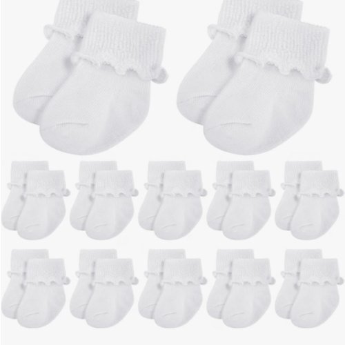 Toulite 12 Pair Preemie Newborn Baby Socks