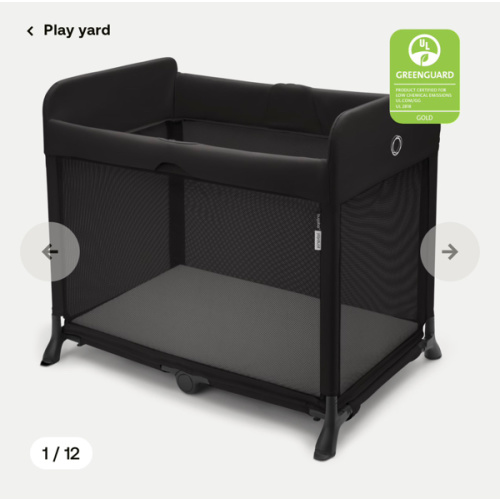 Bugaboo Stardust Pop-Up Play Yard and Travel Bassinet. Color black