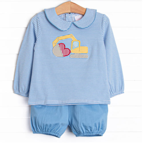 Scoop of Love Applique Bloomer Set, Blue – Stitchy Fish