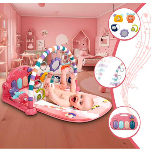 Baby Play Mat Baby Gym,Funny Play Piano Tummy Time Baby Activity Gym Mat With 5 Infant Learning Sensory Baby Toys, Music And Lights Boy & Girl Gifts For Newborn Baby 0 To 3 6 9 12 Months Halloween Gifts Baby Toys | SHEIN USA