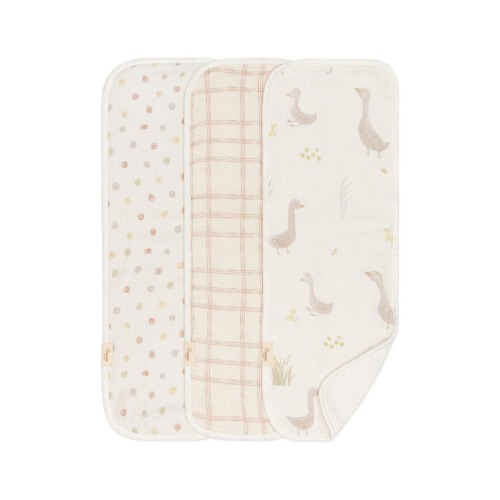 Goose Assorted 3-Pack Cotton Burp Cloths
