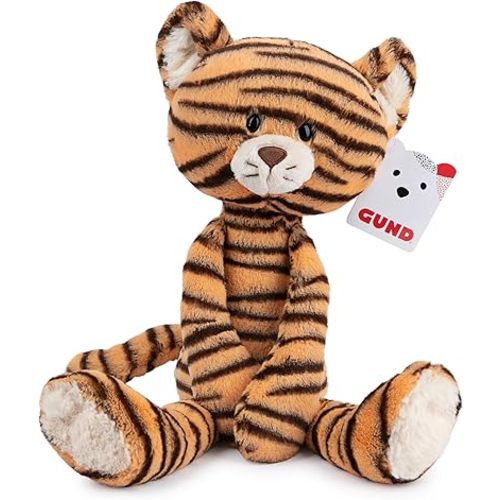GUND Take-Along Friends, Effe Tiger Plush Stuffed Animal for Ages 1 and Up, Orange/Black, 15"