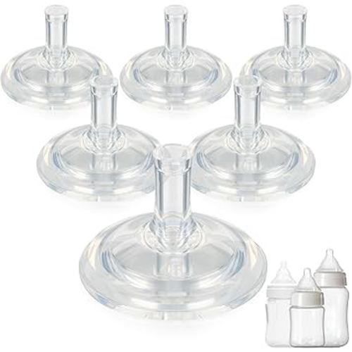 Sippy Straw Nipple for Evenflo Balance Plus Wide Neck Baby Bottles,Leak-Proof,Fast Flow Soft Silicone Straw Top Nipples,6m+,6 Count