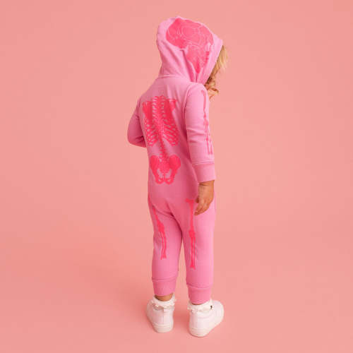 Posh Skelly Fleece Hooded Romper