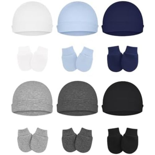 Cute Baby Mittens Newborn, No Scratch Baby Boy Mittens, Baby Girl Hat Gloves for Toddlers, Infant, Newborn