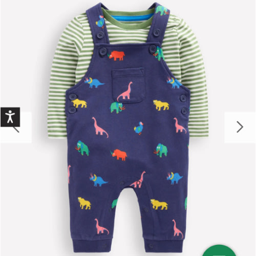 Printed Jersey Overalls Set-Multi Prehistoric Animals | Boden USA