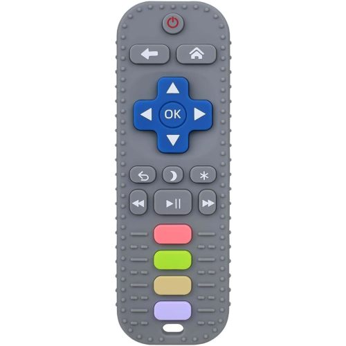 Chuya TV Remote Teether for 0-12-18 Months Babies Infant Toddlers Remote Teethers Silicone Baby Teething Toys