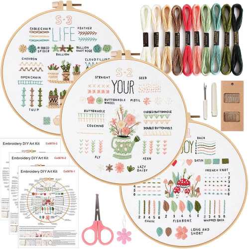 Stitch Along Embroidery Kit / Complete Beginner Embroidery Kit / Pick and Stitch Embroidery Kit For Beginners / Learn Embroidery Starter Kit