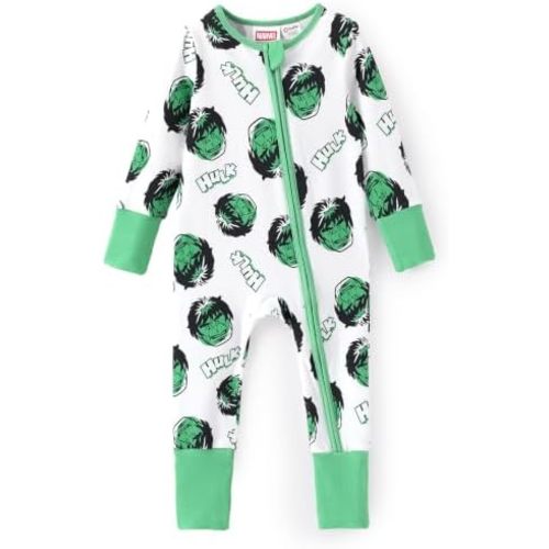 Disney Princess Stitch Marvel Mickey Baby Girl Organic Cotton Zipper Footie Clothes Boy Outfit for Infant Newborn