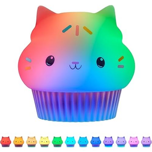 Lights By Night Squish'ems Gabby's Dollhouse Cakey Cat Night Light for Kids