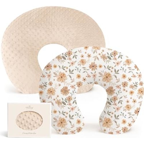 Konssy 2 Pack Nursing Pillow Covers, Soft Covers for Breastfeeding Pillows
