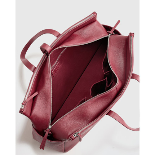 Italian Leather Triple Compartment Diaper Bag