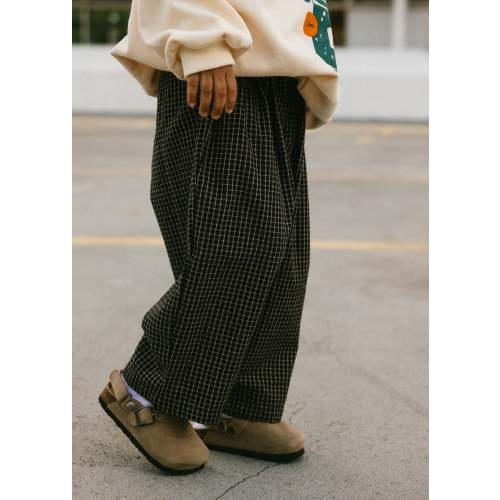 Check Pants- Onyx & Oat – Fostered Collection