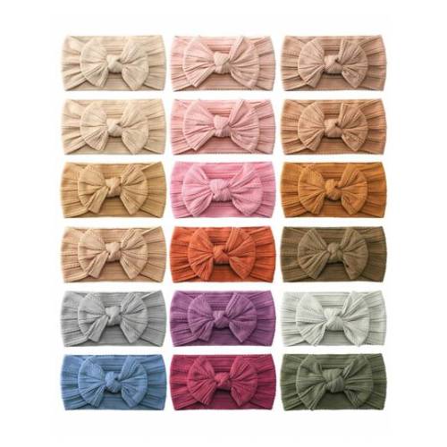 Oaoleer 18pcs Baby Nylon Headbands Hair Bow Elastics Hairbands Hair Accessories For Baby Girls Newborn Infant Toddlers Kid Love Valentine