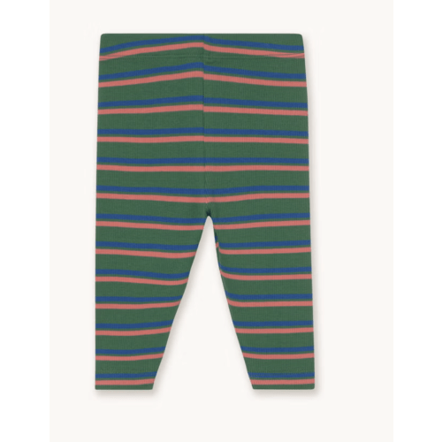DUO STRIPES RIB BABY PANT dark green | TINY