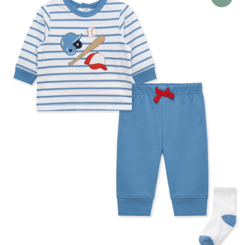 Baseball 3-Piece Jogger & Sock Set (3M-12M)