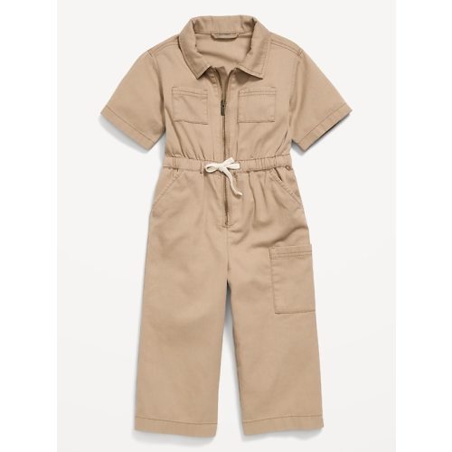 Short-Sleeve Utility Jumpsuit for Toddler Girls
