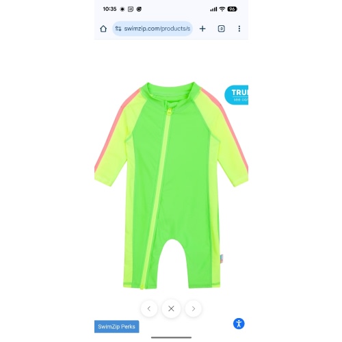 Sunsuit - Long Sleeve Romper Swimsuit | "Neon Green/Yellow"
