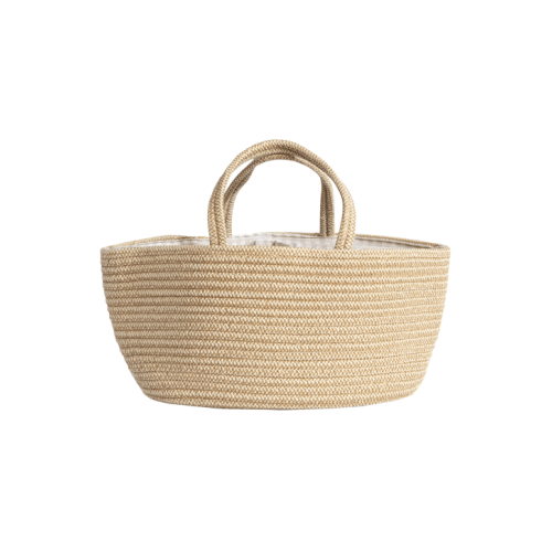 Living Textiles Natural Cotton Rope Baby Nappy Caddy