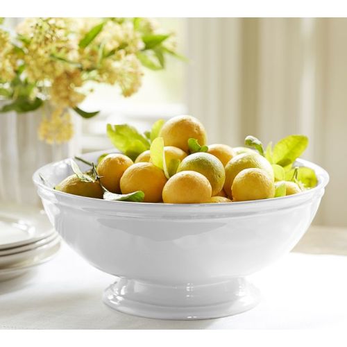 Cambria Handcrafted Stoneware Large Footed Serving Bowl