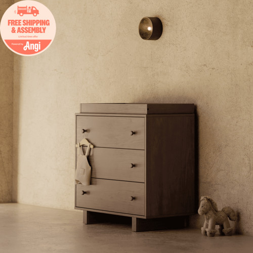 Storkcraft Texas 3 Drawer Chest with Removable Infant Changing Topper, Hazelnut